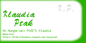 klaudia ptak business card